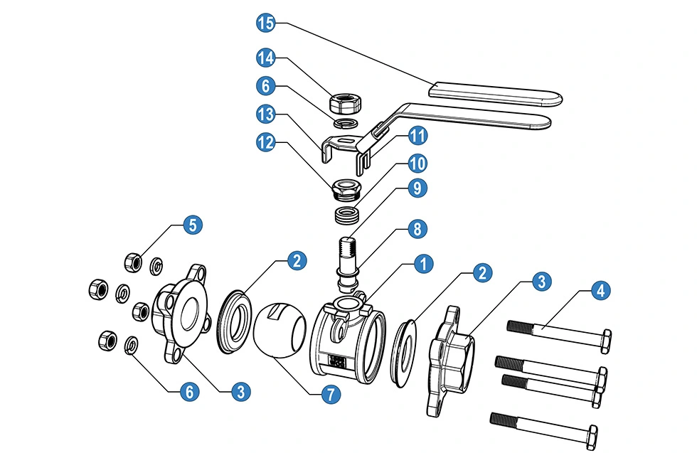3PC Socket-welded Ends Stainless Steel Ball Valve